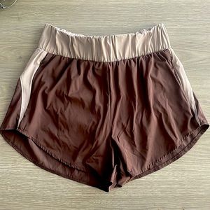 Brown dry fit athletic shorts